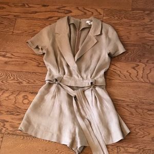 LPA tan linen romper